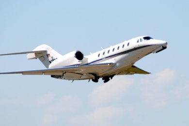 Citation X taking off